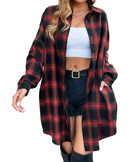 Women's Button Down Plaid Flannel Shirts (Buy 2 Free Shipping)
