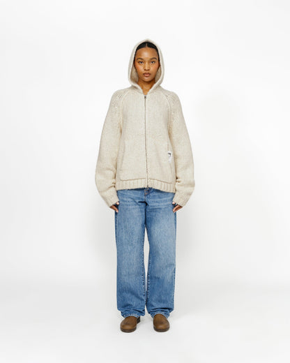 CHUNKY KNIT ZIP HOODIE