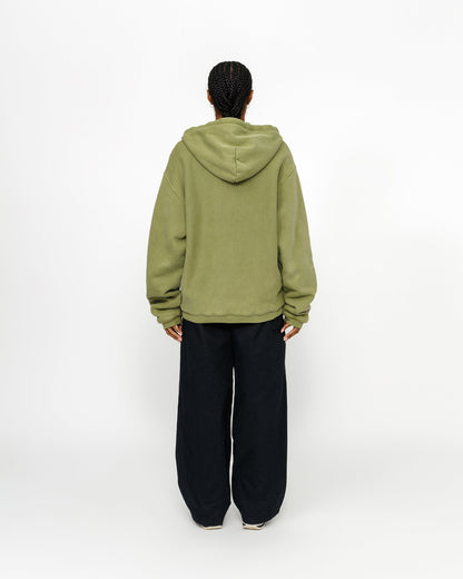 WAFFLE LINED ZIP HOODIE