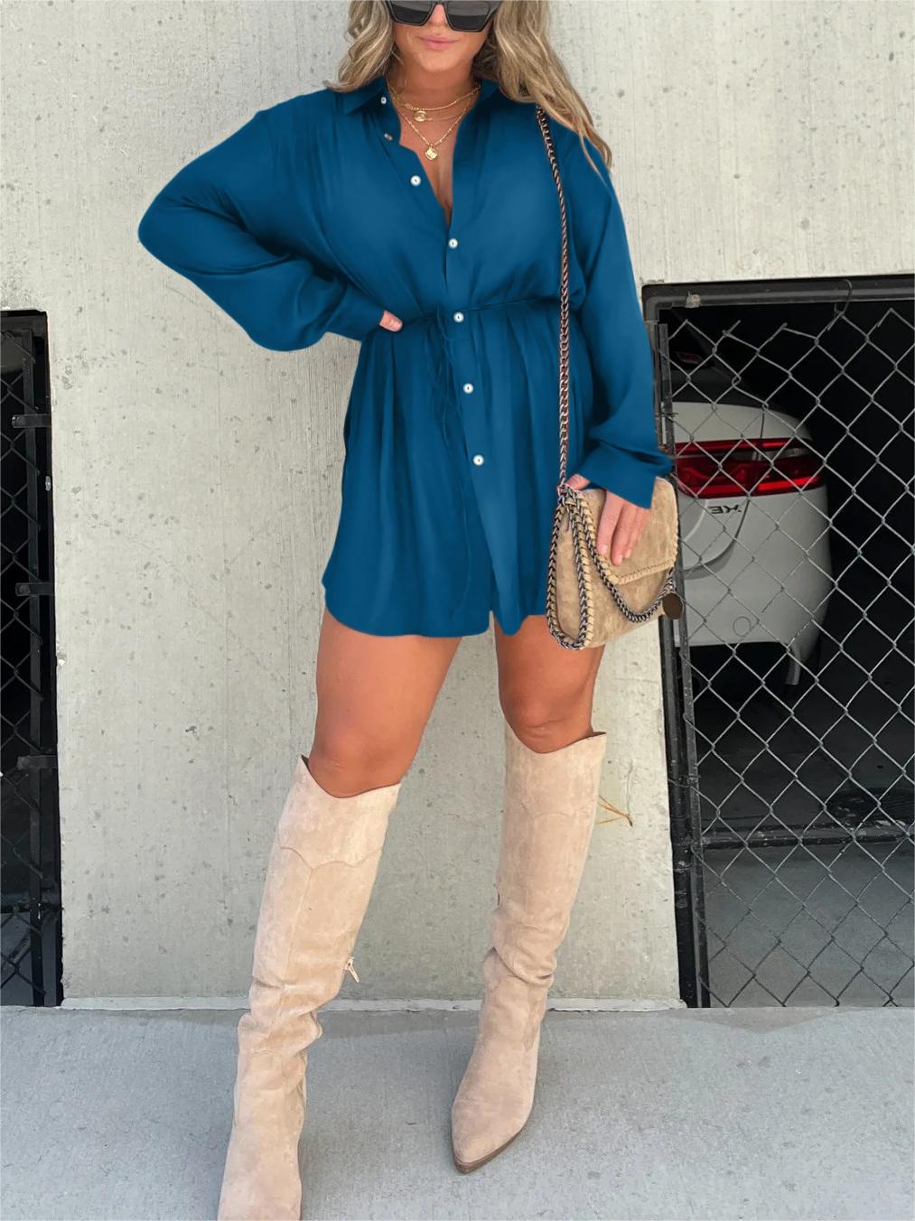 New Satin Covered Nights Romper Dress Set