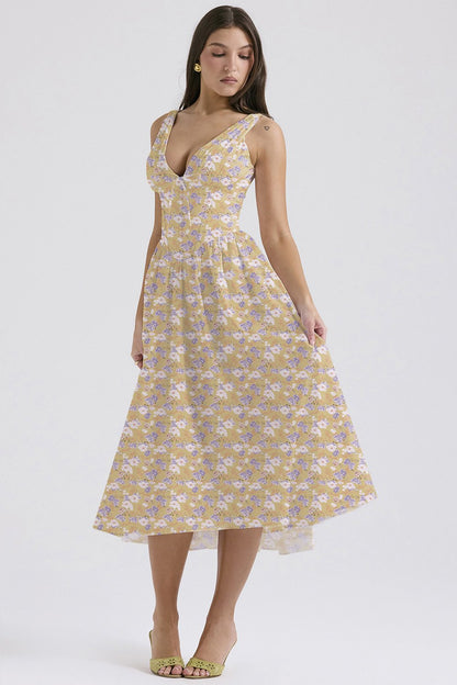 Stylish Floral Print V-Neck Swing Dress🌺Buy 2 Free Shipping