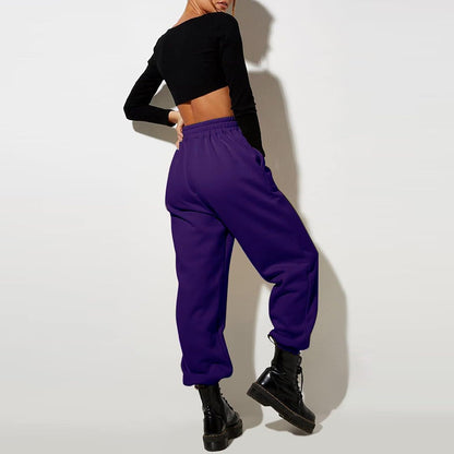 Women High Waisted Baggy Sweatpants Comfortable Cotton Joggers Pants