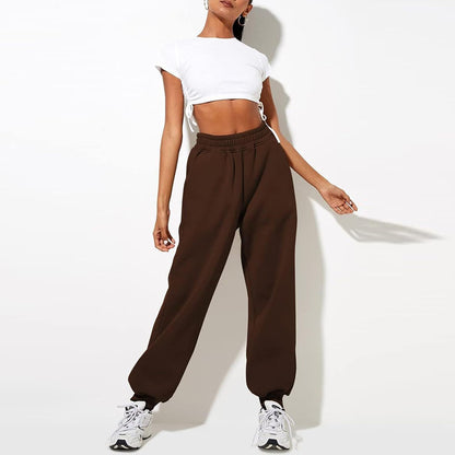 Women High Waisted Baggy Sweatpants Comfortable Cotton Joggers Pants