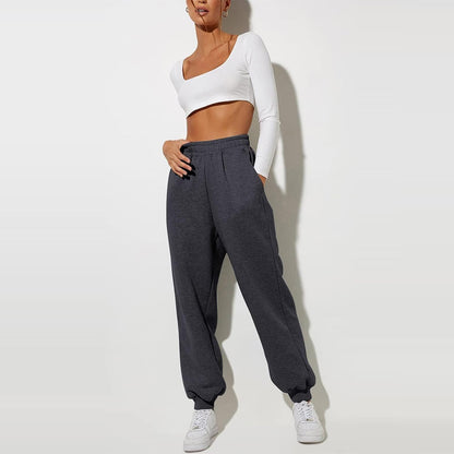Women High Waisted Baggy Sweatpants Comfortable Cotton Joggers Pants