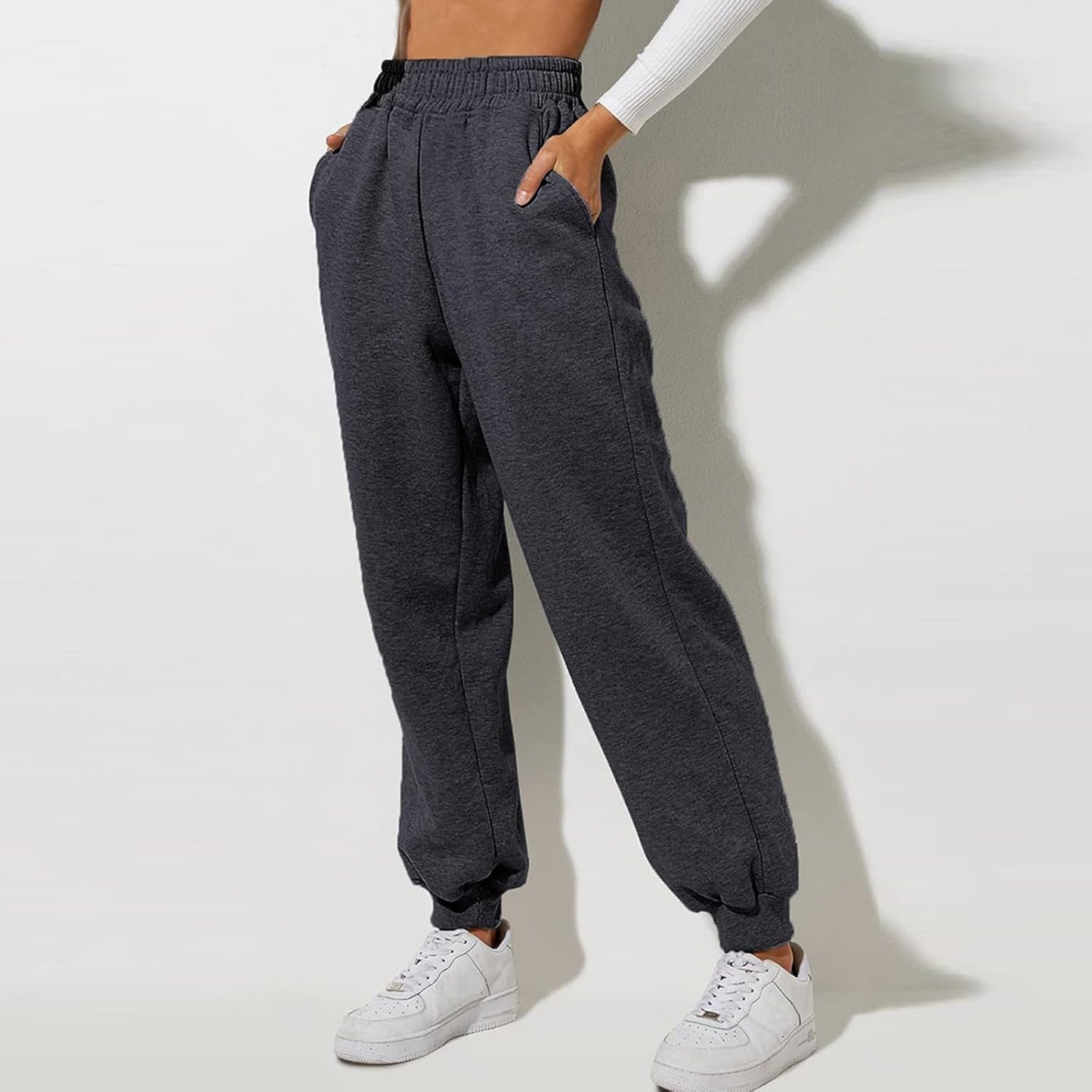 Women High Waisted Baggy Sweatpants Comfortable Cotton Joggers Pants