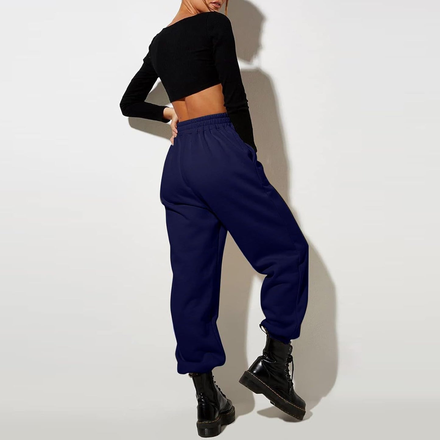 Women High Waisted Baggy Sweatpants Comfortable Cotton Joggers Pants