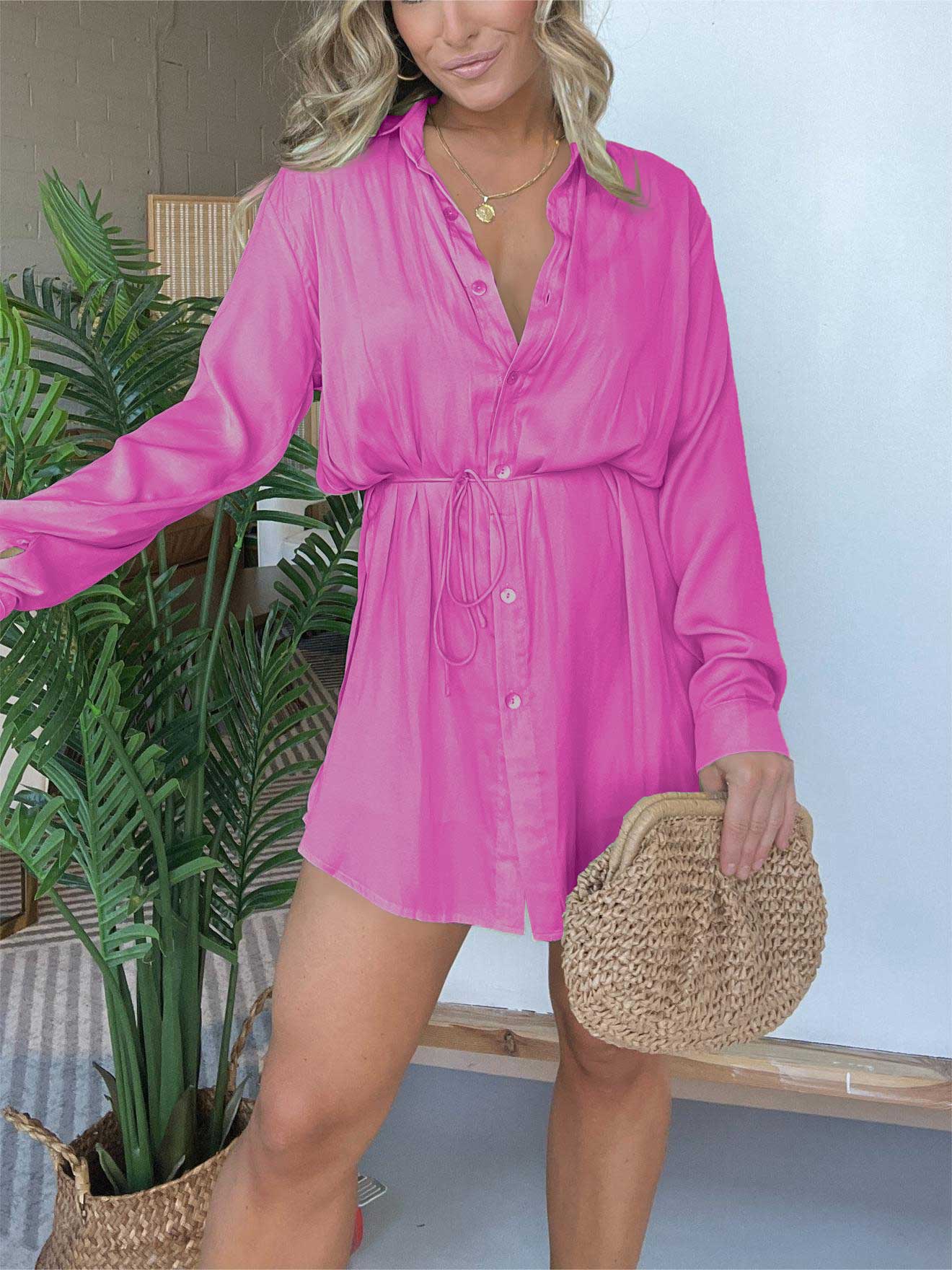 New Satin Covered Nights Romper Dress Set