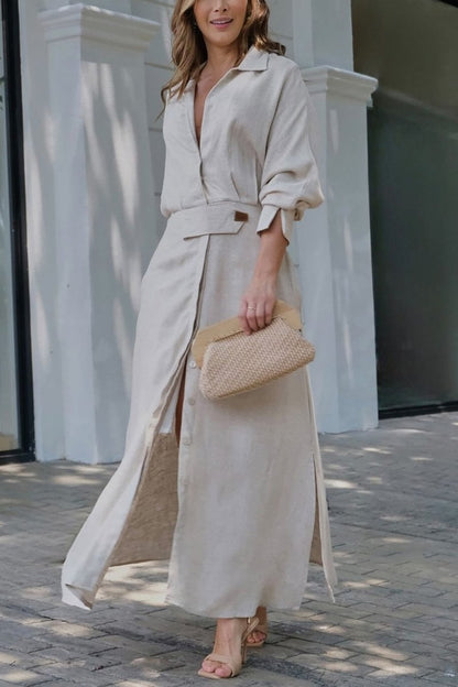 Solid color maxi dress